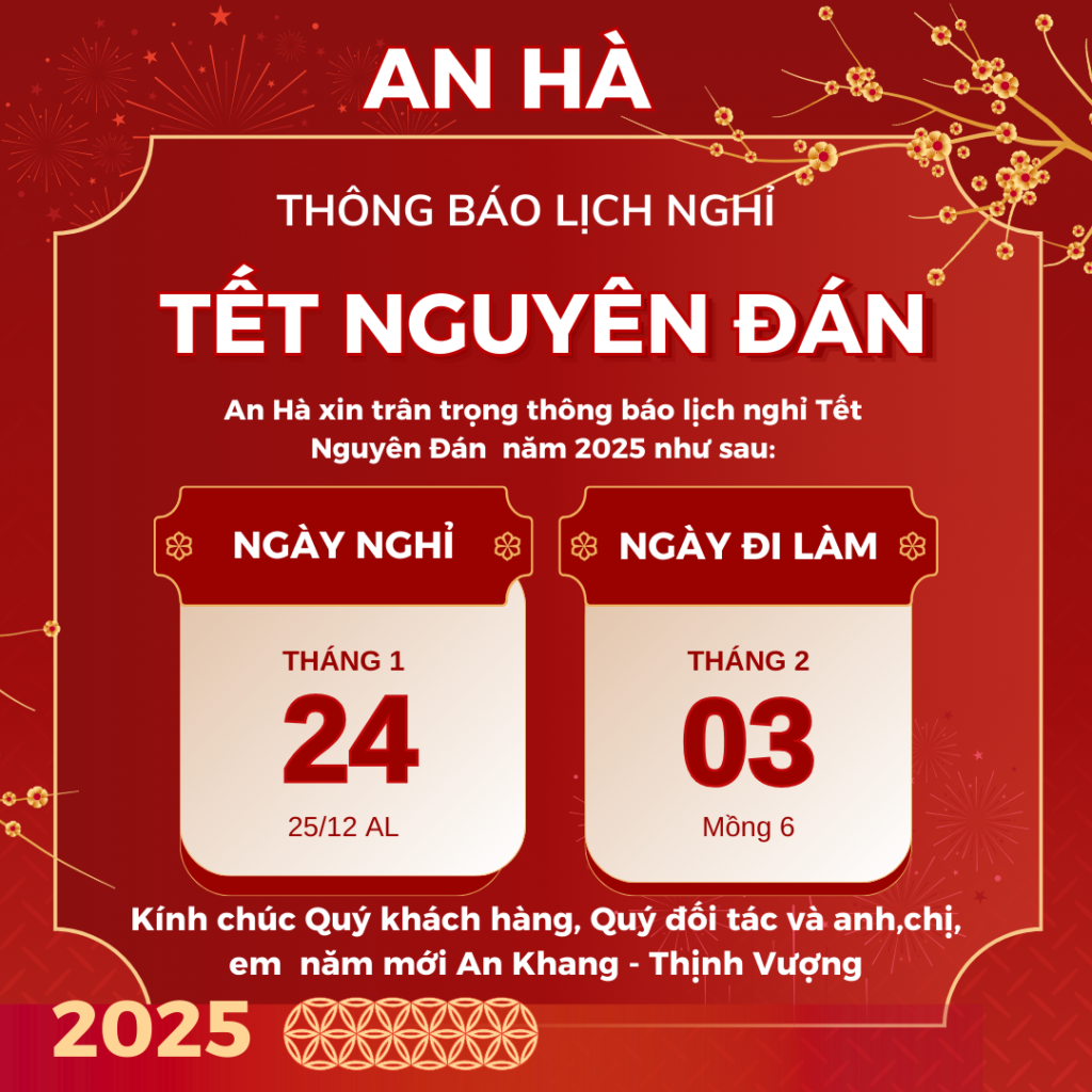 Thông báo lịch nghỉ tết nguyên đán 2025