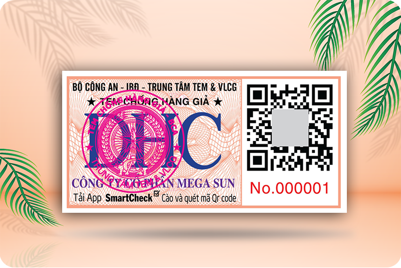 Minh họa mẫu tem chống giả Bộ Công an do An Hà phát hành