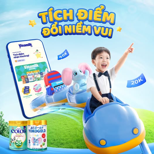 Minh họa chương trình "Tích điểm đổi niềm vui "của Vinamilk