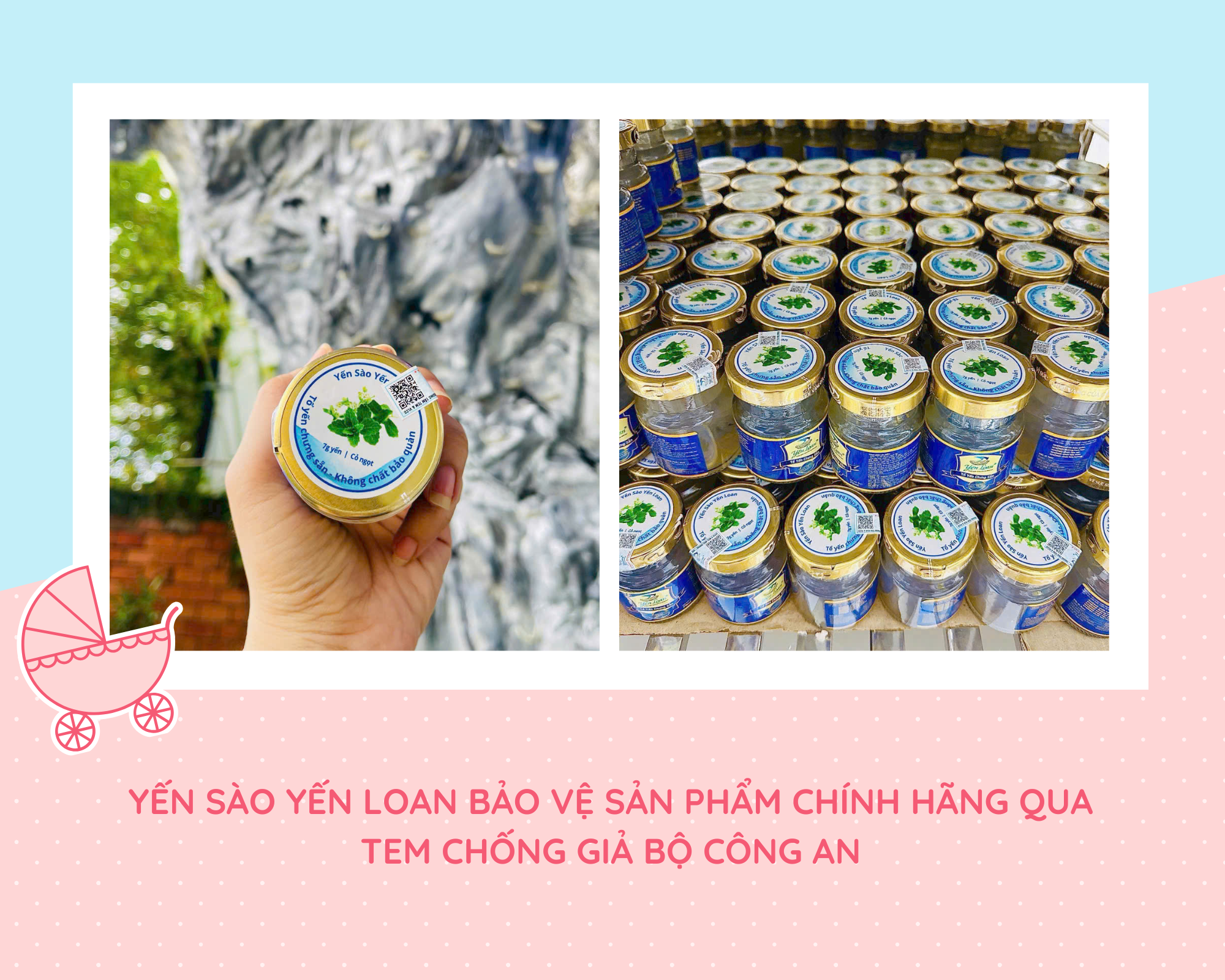 Yến sào Yến Loan bảo vệ sản phẩm chính hãng qua tem chống giả Bộ Công được phát hành bởi An Hà