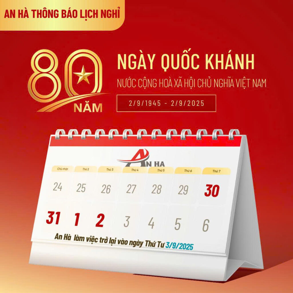 An Hà thông báo lịch nghỉ Lễ 2/9/2025