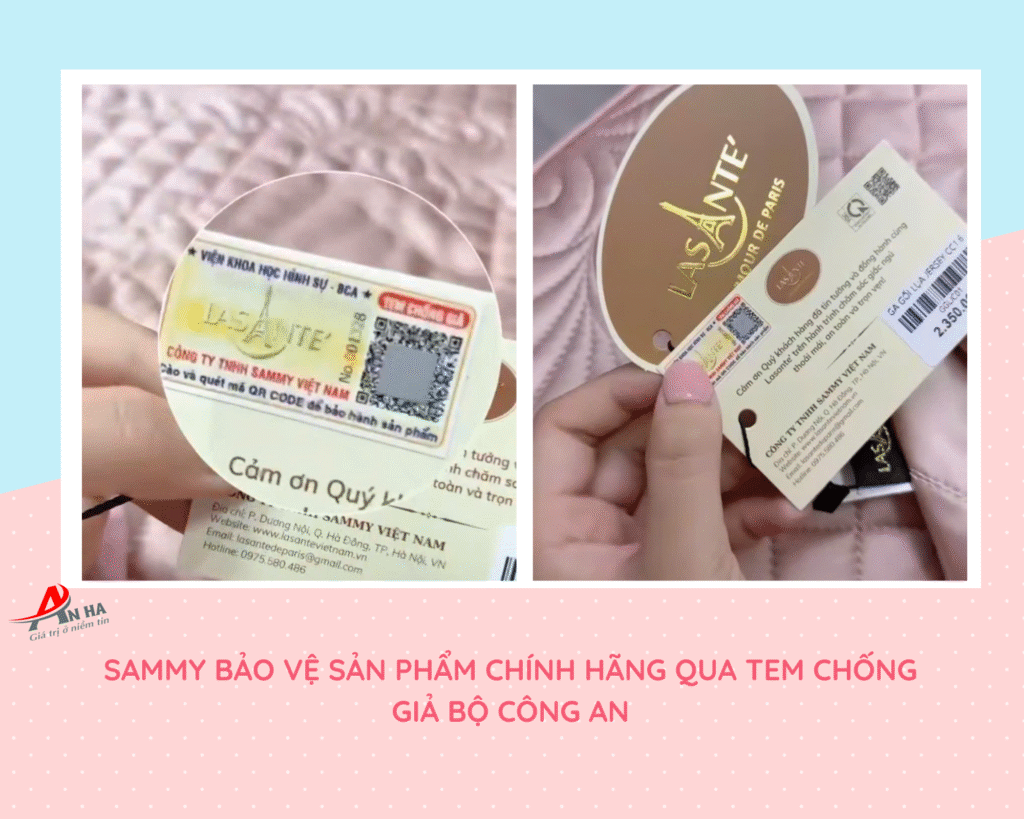 Sammy bảo vệ hàng chính hãng qua tem chống giả Bộ Công an