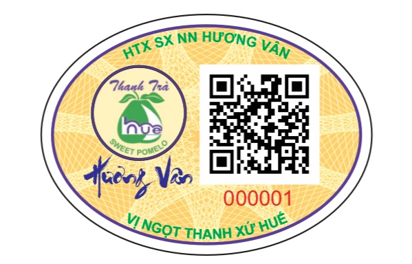 Tem truy xuất ngồn gốc cho bưởi Thanh Trà do An Hà phát hành