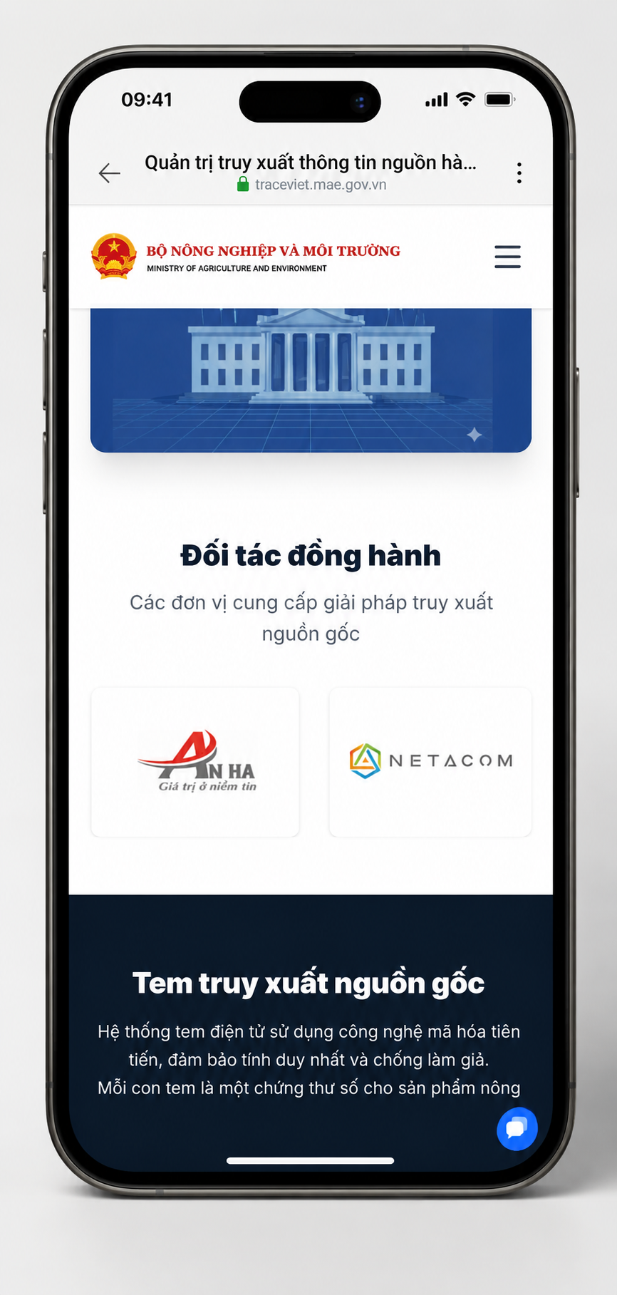An Hà - đơn vị cung cấp tem chống giả uy tín tự hào được Bộ Nông nghiệp và Môi trường lựa chọn là một trong những đơn vị cung cấp giải pháp truy xuất nguồn gốc đồng hành triển khai Hệ thống truy xuất nguồn gốc nông sản Việt Nam.